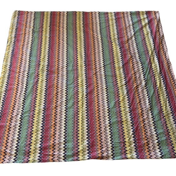 Missoni Home Tibaldo Plaid Full/ Queen Duvet Cover 100% Cotton 82 x  82 Italy - Picture 1 of 6